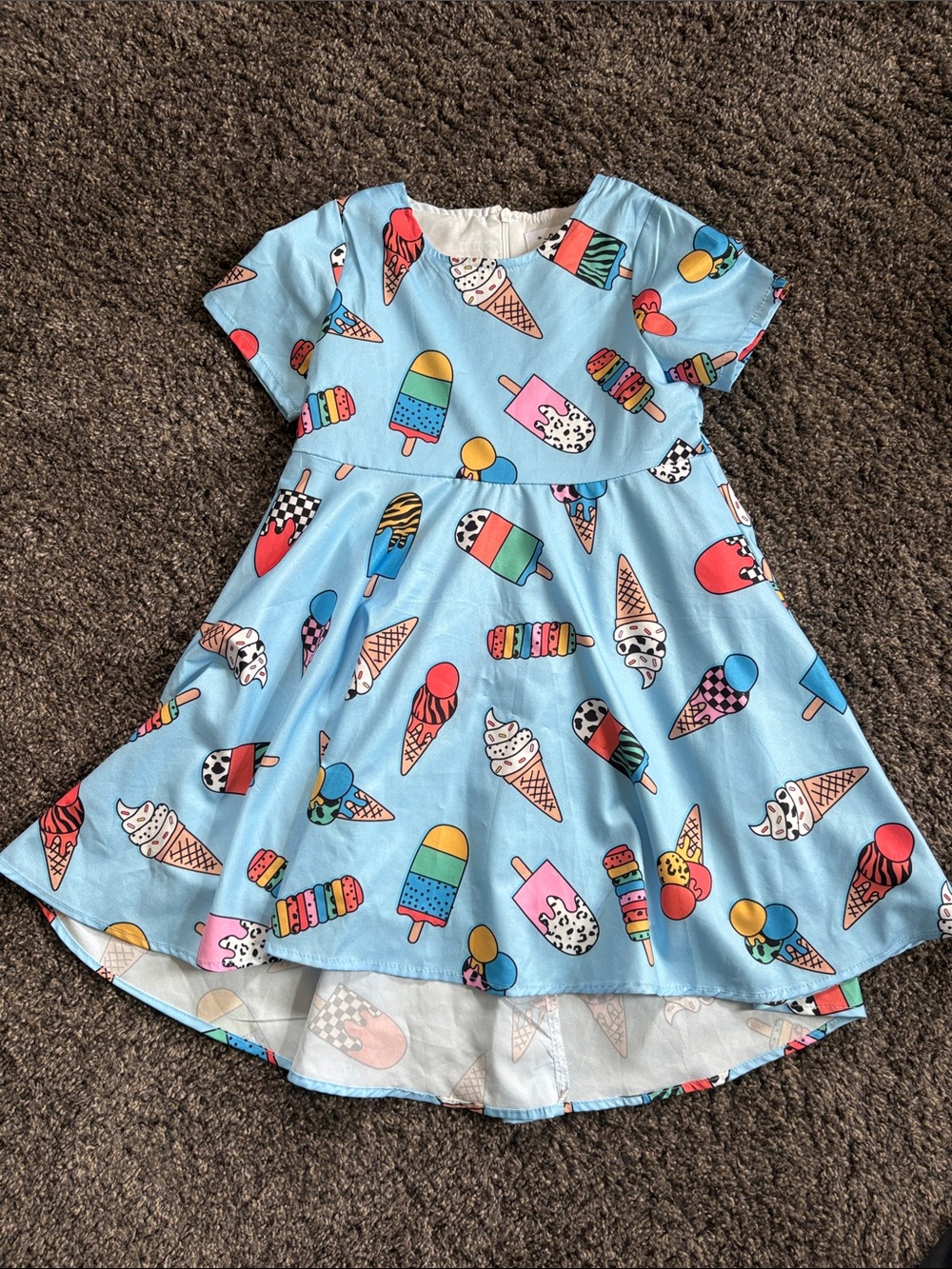 Lola + The Boys Sky Blue Ice Cream & Popsicle Party Dress